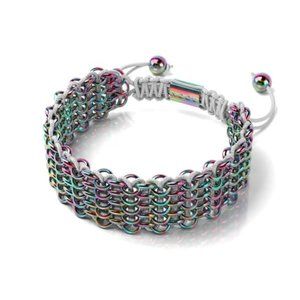 CHAMELEON LINKS | DELUXE KISMET BRACELET | WHITE X UNICORN SILVER |